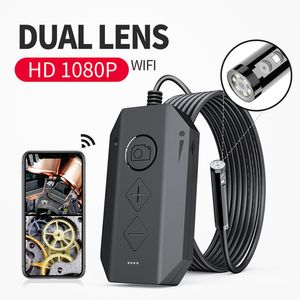 Wholesale 1080P Dual-Lens Wireless Endoscope with 6 LED Lights Inspection Camera Zoomable wire For Android iOS Tablet