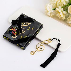 Uwaga Muzyka Bookmark Z Tassel Wedding Favors Urodziny Prezenty Prysznic Bridal Event Event Keepsake Party Giveaways Ideas