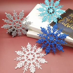Home 24Pcs Charming 10cm Gold Powder Snowflake Decoration Party Holiday Christmas Ornament
