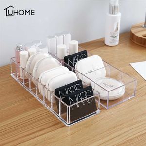 Transparent Acrylic Cosmetics Storage Box Makeup Holder Jewelry Make Up Organizer for Home Plastic Desktop Boxes 211102