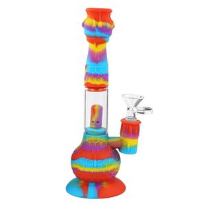 Biene Wasserpfeife Raucherzubehör Dab Öl Rig Bong Silikon Wasserpfeife Tabakglas Bubbler