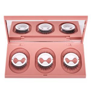 3 Pairs Self Adhesive False Eyelashes 3D Fluffy Curly Eye Lashes Reusable Fake Mink Extension Eyelashes No Glue Needed