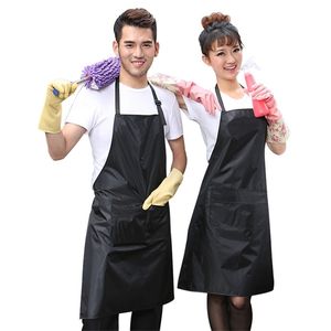 Waterproof Rubber Vinyl Apron Lab Work Butcher Dog Grooming Cleaning Fish Industrial Chemical Resistant Plastic work smock 211222