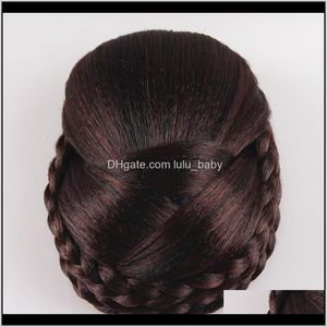 Zf 12 cm lang, 4 Farben, Hochtemperaturfaser, synthetische Teile, Zubehör, geflochtener Chignon-Brötchen, Zo6Vi Chignons Ztowg