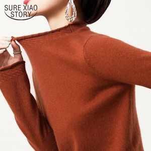 Koreański styl jesień zimowy sweter kobiety golf luźny sweter sweter z długim rękawem moda pulower stałe do pani 11042 210528