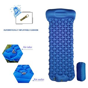 Almohadillas al aire libre Almohadilla plegable para dormir con almohada Tienda de campaña Estera Colchón inflable Cama Cojín de aire ultraligero Senderismo Trekking