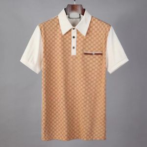 Herren-Polohemd, Designer-Hemd, modisch, floral, lässig, klassisch, fester Baumwollkragen mit Stickerei, Schlangenbienen, Streetwear-Polo-T-Shirts #088
