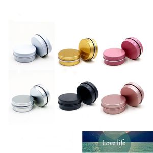 50 x 15g garrafas recarregáveis ​​ouro preto bálsamo prego arte cosmética creme maquiagem metal pote lip frasco estanho recipientes preço de fábrica especialista qualidade Última estilo