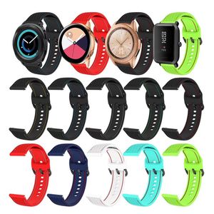 Yeni 20mm 22mm Silikon Bant Samsung Galaxy İzle için Active 2 40mm / 44mm Aktif 3 Dişli S2 Watchband Bilezik Kayışı için Huami Amazfit Bip Huawei İzle GT 42mm 46mm