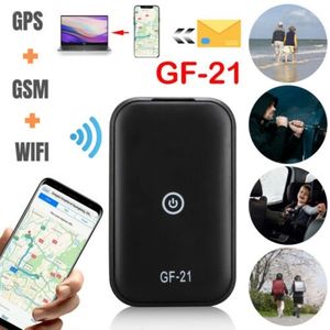 GF21 Mini GPS Tracker per auto in tempo reale Dispositivo di allarme anti-smarrimento Controllo vocale Localizzatore di registrazione Microfono ad alta definizione WIFI + LBS + GPS