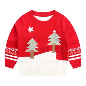 Maglione natalizio per bambini Ragazze Unisex Bambini Ragazzi Maglioni e top Albero di Natale Pullover caldo Maglione lavorato a maglia Y1024