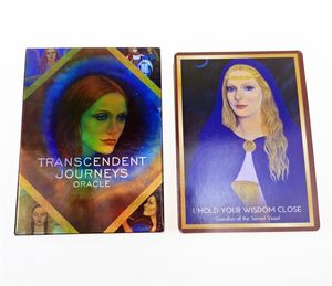 Viagens transcendentes Inglês Tarot Deck com Orientação de PDF Oracles Fate Divination Board Jogo para Adulto