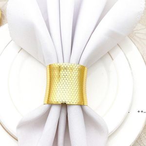 Hotel Metal Napkin Ring Western Food Gold Napkins Rings Wedding Banquet Party Dinner Table Decoration Towel Holder Buckle RRA9838