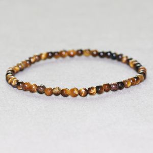 MG0014 Оптовая торговля 4 мм Мини-драгоценный камень Браслет сорт Tiger Eye Каменный браслет Йога Энергетика защита Ювелирных изделий