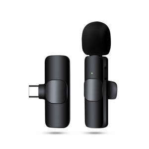 2.4G Lavalier Sem Fio Microfone Portátil Audio Video Gravação Mini Mic para iPhone Android Live Broadcast Gaming