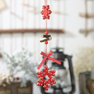 NUOVO Albero di Natale Ornamenti appesi a mano Fiocco di neve in legno Cuore Stella Angelo Capodanno Decorazioni per feste a casa LLD11332