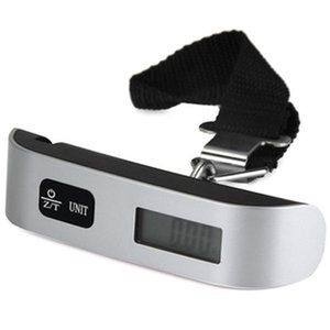 2021 50kg Capacity Mini Digital Luggage Scale Hand Held LCD Electronic Échelle Hanging Mini Escala Thermometer Weighing Device Mini Scale