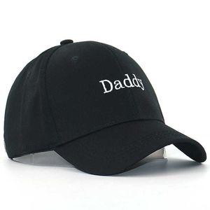 Moda Daddy Baseball Cap Dla Ojca Bawełna Regulowane Snapback Kapelusze Mężczyźni Kobiety List Haft Hip Hop Dad Hat Drop Wysyłka Q0703