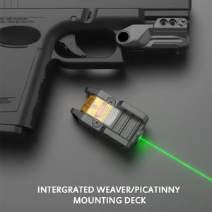 USB Rechargeable Green Laser Sight with Constant Pulse Output Mounted Picatinny Rail