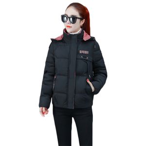Зимняя куртка женщин черный M-3XL плюс размер свободно с капюшоном с капюшоном с капюшоном с капюшоном с капюшоном с капюшоном