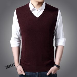 Christmas Fashion high quality brand men's sweaters V neck twist VEST knit cotton jumper pullover ear of wheat with logo