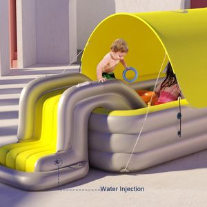 屋外裏庭パーティーのための膨脹可能なスライド供給携帯用水遊びのレクリエーション施設を泳ぐプールアクセサリー