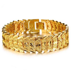 Il lusso di Dubai dignisce il braccialetto del braccialetto dell'oro dei gioielli del braccialetto placcato oro 24k degli uomini del braccialetto dell'oro