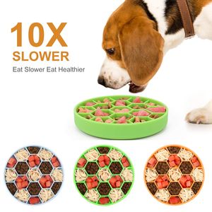 Ciotola per cani con alimentatore lento con ventosa inferiore Antiscivolo Anti-Gulping Alimentatori rompicapo Bloat Stop Dogs interattivi XBJK2103