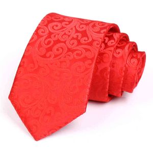 2020 Brand Groom Luxury Wedding Party High Quality 7cm Red S för män Business Work Slips Fashion Formal Neck Slips