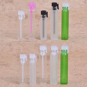 Wholesale 1ml 2ml флаконы парфюмерных бутылок образца мешок пустой поплавленной мини-стеклянной бутылкой эфирного масла косметический продукт