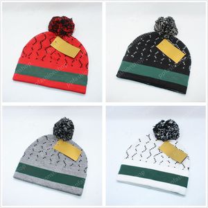 Projektant List Beanie Dla Kobiet Ladies Nowy Trend Moda Brand Wiadro Dzianiny Kapelusz Czarny Różowy Zimowy Druku Wzór Czapki