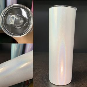 20 Unzen Edelstahl-Sublimationsbecher, isolierte Tasse, gerade Sublimationsrohlinge, Wasserflasche, weiße Flasche, Trinkbecher