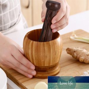 Solid Wood Garlic Pounder Herb Pestle Spice Masher Kitchen Tool for Home Restaurant