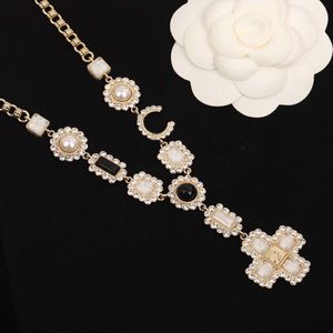 2022 Top quality pendant necklace with cross design white diamond chamilia for women wedding jewelry gift have box stamp PS7166