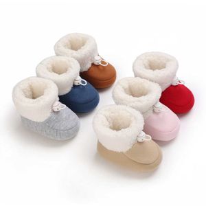 Winter Warm Snow Boots Newborn Solid Baby Booties Anti-slip Baby Infant Toddler Cute Soft Bottom Shoe 0-18m G1023