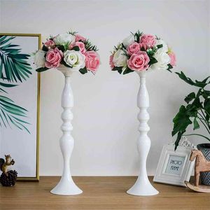 Ermakova Candle Holders Bröllop Vase Party Flower Rack Center Ornament Candlestick Column Restaurant El Decoration 210722