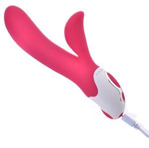 AKKAJJ Vibratori 18 Frequenza Virating Dildo Punto G e stimolazione del clitoride allo stesso tempo Asta AV riscaldante a 37,5 ° C