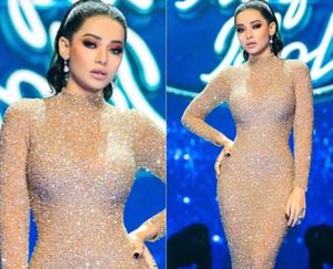 Sukienka wieczorowa Yousef Aljasmi Zuhair Murad myriam taryfy pochwa o nokół srebrny rękaw Kim Kardashian Kylie Jenner