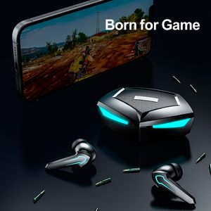 Tws Gaming Słuchawki Bluetooth HD HiFi Słuchawki do telefonu Muzyka Brak opóźnienia 360 stopni Stereo Słuchawki Słuchawki z mikrofonem LED Light Słuchawki