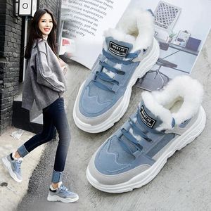 Shoes Winter Warm Platform Woman Snow Boots Plush Female Casual Sneakers Faux Suede Leather Snowboots