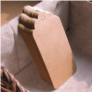 Party Decoration Blank Pris Tag Presentkort DIY Brown Paper Kraft Label RH2384