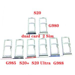 Оригинальный двойной лоток для SIM-карт, гнездо для устройства чтения карт SD, держатель, запасная часть для Samsung S20 S20 + S20Ultra G980 G985 G988