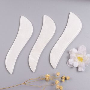 Gua Sha Tool Face Care Massager Natural White Jade Gouache Stone GuaSha Massage Tools Facial Lifting Neck Body SPA Beauty Product