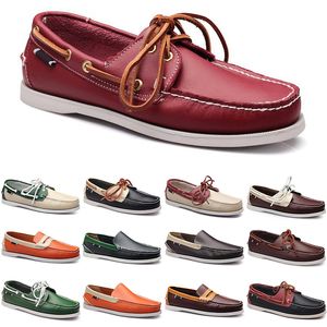 Wholesale black loafer shoes for men for sale - Group buy men casual shoes loafers fabric leather sneakers bottom low cut classic black red brown dress shoe mens trainer