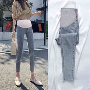 Hamile Kadınlar için 40-80 KG Analık Kot Pantolon Pantolon Gebelik Giysileri İlkbahar Yaz Pantolon Artı Boyutu M-XXL 210918