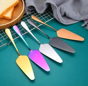 Kitchen Tools Stainless Steel Cake Spatula Pizza Shovel Pie Cutter Serrated Edge Cakes Knife Baking Tool Wholesale SN2591