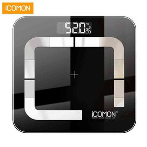 원래 ICOMON I31 스마트 욕실 체중 스케일 디지털 체지방 비늘 LCD 인간의 무게 MI 스케일 BMI 밸런스 블루투스 H1229