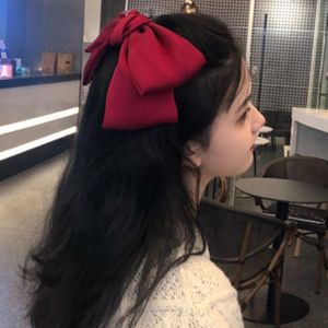 Fashion Chiffon Big Bow Hairpin Cute Red Barrette Pink Hair Clip Women Duck Hairgrip Korean Oversize Floral Accessorie Clips & Barrettes