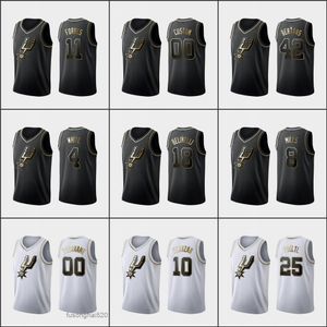 Wholesale belinelli resale online - Printed Custom San AntonioSpursMen DeMar DeRozan Derrick White Bryn Forbes Patty Mills Marco Belinelli Custom Golden Edition Jersey