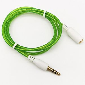 Kabel audio Crystal 3,5 mm samca do żeńskiego przewodu 1m 3 stóp głośnik słuchawkowy kabel Aux do samochodu mp3.